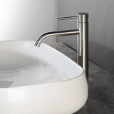 RoseElevate LuxeTall – Brushed Rose Gold High Arc Bathroom Faucet | Modern Single-Handle Vessel Sink Mixer