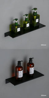 DuoMount Aluminum Wall Shelf Organizer – Modern Black/White Floating Storage Rack for Bathroom, Kitchen & Bedroom