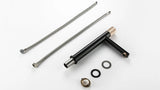 Modern Knurled Handle Bathroom Sink Faucet in Matte Black and Rose Gold Finish