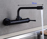 AquaTurn Wall-Mount Faucet – 360° Swivel Kitchen Mixer with Hot & Cold Water Control