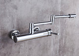 AquaTurn Wall-Mount Faucet – 360° Swivel Kitchen Mixer with Hot & Cold Water Control