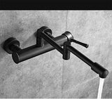 AquaTurn Wall-Mount Faucet – 360° Swivel Kitchen Mixer with Hot & Cold Water Control