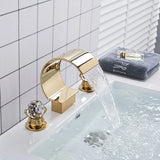 Aurevista Heritage 3-Hole Bathroom Faucet – Dual Handle Widespread Sink faucet in Solid Brass (Gold, Chrome, Brushed Nickel, Oil-Rubbed Bronze)