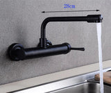 AquaTurn Wall-Mount Faucet – 360° Swivel Kitchen Mixer with Hot & Cold Water Control