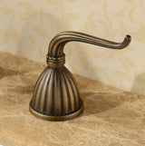 BrassCrest VintageWall Antique Brass Wall Mount Bathroom Faucet – 8" Widespread Single Handle Solid Brass Mixer Tap