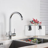 AquaPure 2-in-1 Filter Kitchen Faucet – Single Handle Mixer with Separate Filter Spout | Chrome & Matte Black