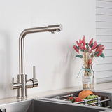 AquaPure 2-in-1 Filter Kitchen Faucet – Single Handle Mixer with Separate Filter Spout | Chrome & Matte Black