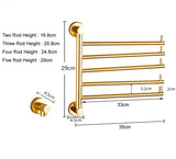 AureliFold Luxury Foldable Towel Bar – Gold/Brass Aluminum Wall-Mounted Rack (14–16 Inches)