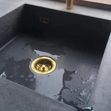 HeritageSeal Solid Brass Kitchen Sink Stopper – Antique Bronze Luxury Drain Plug (3.5” Universal Fit)