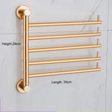 AureliFold Luxury Foldable Towel Bar – Gold/Brass Aluminum Wall-Mounted Rack (14–16 Inches)
