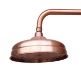 VintageRain Round Antique Red Copper Rain Shower Head – Luxurious Solid Brass Bathroom Upgrade