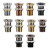 LuxDrain Pop-Up Drain Stopper – Stylish Bathroom Sink Stopper in Black & Gold