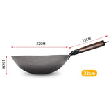 ForgePro – Hand-Forged Pure Iron Wok with Wooden Handle