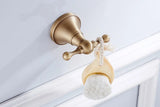 BronzeHaven Vintage Wall-Mounted Bathroom Hardware Set – 3-Piece Antique Brass Collection (Toilet Paper Holder, Towel Ring & Robe Hook)