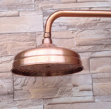 VintageRain Round Antique Red Copper Rain Shower Head – Luxurious Solid Brass Bathroom Upgrade