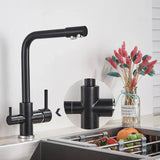 AquaPure 2-in-1 Filter Kitchen Faucet – Single Handle Mixer with Separate Filter Spout | Chrome & Matte Black