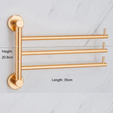 AureliFold Luxury Foldable Towel Bar – Gold/Brass Aluminum Wall-Mounted Rack (14–16 Inches)