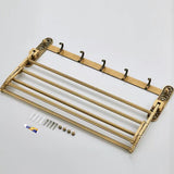 FlexFold Wall-Mounted Towel Rack – Foldable Aluminum Space-Saving Bar (20–24 Inches)