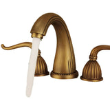 HeritageFlow Antique Brass 8-Inch Widespread Bathroom Faucet – Dual Handle 3-Hole Mixer Tap