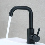 Contemporary Black Nickel Stainless Steel Bathroom Faucet with 360 Degree Swivel Spout and Single Lever Control