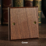 RetroLux Black Walnut Toggle Wall Switch – 1–4 Gang with Brass Lever & Optional USB