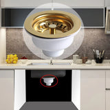 Aurelio Premium Gold Stainless Steel Sink Strainer – 4.5-inch Drain Stopper for Kitchen & Bathroom