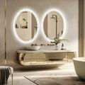 GlowHalo Frameless LED Vanity Mirror – Round Anti-Fog Lighted Bathroom Mirror with Dimmable Touch Control