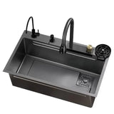 AquaPro Heavy-Duty Stainless Steel Kitchen Sink – Single Bowl | Rectangular | Includes Faucet & Soap Dispenser