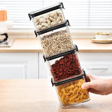 ClearFresh Airtight Storage Jars Set – Large Kitchen Grain Containers | Moisture Proof Acrylic Canisters | Modern Pantry Organizer