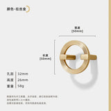 OrientArc Luxe Round Cabinet Pull – Modern Chinese Style Zinc Alloy Furniture Handle with Polished Electroplated Finish