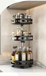 SpiceTurn Pro – 360° Rotating Spice Rack Organizer for Kitchen