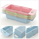 FlexDrain Adjustable Sink Basket – Portable Dish Drainer Rack | Auto-Draining Kitchen Organizer | Vegetable Washing Holder