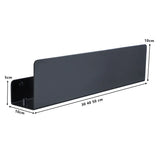 Matte Black Aluminum Wall Shelf Organizer with Hooks – Bathroom Storage Rack | Space Saving | Rustproof Design