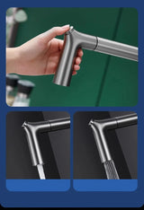 AquaLuxe – Luxury Pull-Out Kitchen Faucet | Brushed Gold & Black