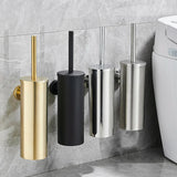 SteelGuard Pro Stainless Steel Toilet Brush & Holder Set – Rustproof Modern Bathroom Cleaning System with Hygienic Cup Design