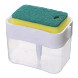 QuickSuds 2-in-1 Kitchen Soap Dispenser with Sponge Holder – Push-Top All-in-One Sink Organizer