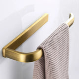 RegalBrass Vintage Antique Brass Bathroom Hardware Set – 5-Piece Wall-Mounted Bath Accessory Collection with Toilet Brush Holder