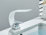 Sleek Waterfall Bathroom Faucet with Single Handle – Modern Brass Basin Mixer for Hot and Cold Water