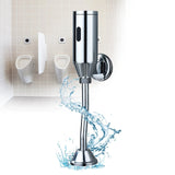AquaSense Pro Touchless Flush Valve – Automatic Sensor Urinal Flush System | Solid Brass Body | Stainless Steel S-Pipe | 5-Layer PVD Finish