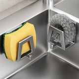 GripSteel – Stainless Steel Sponge Holder & Self-Adhesive Wall Organizer for Kitchen & Bathroom