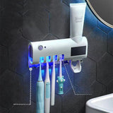 SolarBright UV Toothbrush Sanitizer & Automatic Toothpaste Dispenser – Solar Powered Wall-Mounted Sterilizer for a Cleaner, Healthier Bathroom
