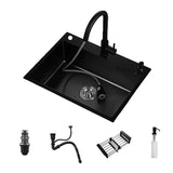 StainlessPro KI-5545 Single-Bowl Stainless Steel Kitchen Sink with Faucet and Drain
