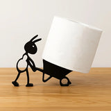 Cute Animal Toilet Paper Holder Organizer – Wall Mounted Tissue Hanger | Space Saving | Fun Bathroom Décor