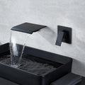 Waterval Wastafelkraan – Dubbele Handvatten | Chroom & Mat Zwart | 2-Gats Wand- of Tafelmontage