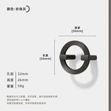 OrientArc Luxe Round Cabinet Pull – Modern Chinese Style Zinc Alloy Furniture Handle with Polished Electroplated Finish