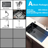 NanoGuard Large Single-Bowl Stainless Steel Kitchen Sink – Rectangular Undermount with Honeycomb Finish