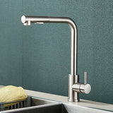 FlexiJet Black Pull-Out Kitchen Faucet – 360° Swivel, Dual Spray, Matte Black Stainless Steel