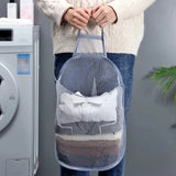 FlexiStore Foldable Hanging Laundry Basket – Breathable Mesh Bag for Clothes & Organization