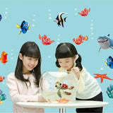 AquaKids 3D Ocean Animal Wall Stickers – Fun & Safe Kids’ Bathroom and Wall Decor with Nemo, Starfish, Turtle & Shark