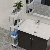 SlimSlide SpaceSaver 4-Tier Rolling Storage Cart – Ultra-Slim Mobile Organizer for Bathroom, Kitchen & Small Spaces